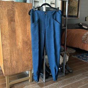 Maeve Women’s Blue Herringbone Weave Pants